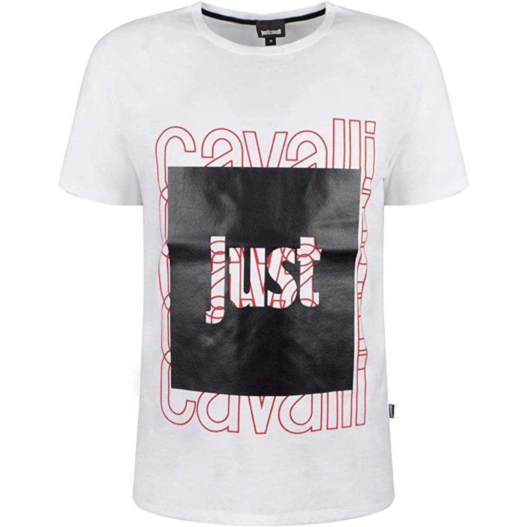 Just Cavalli Mens T Shirt S01Gc0513 100 White