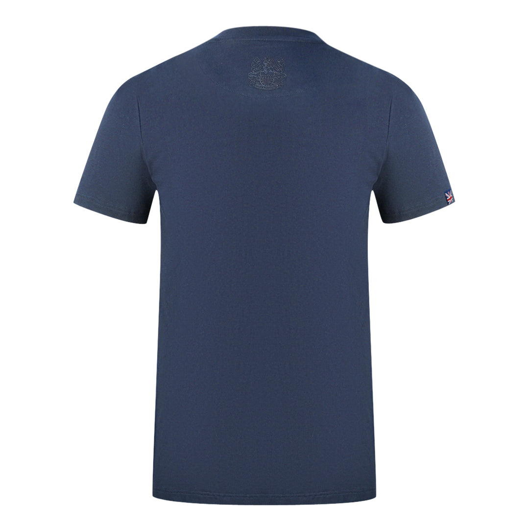 Aquascutum Mens T00323 85 T Shirt Navy Blue