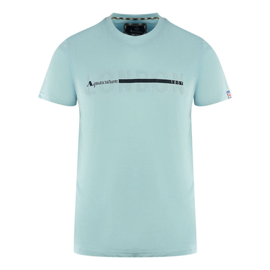 Aquascutum Mens T00423 78 T Shirt Sky Blue