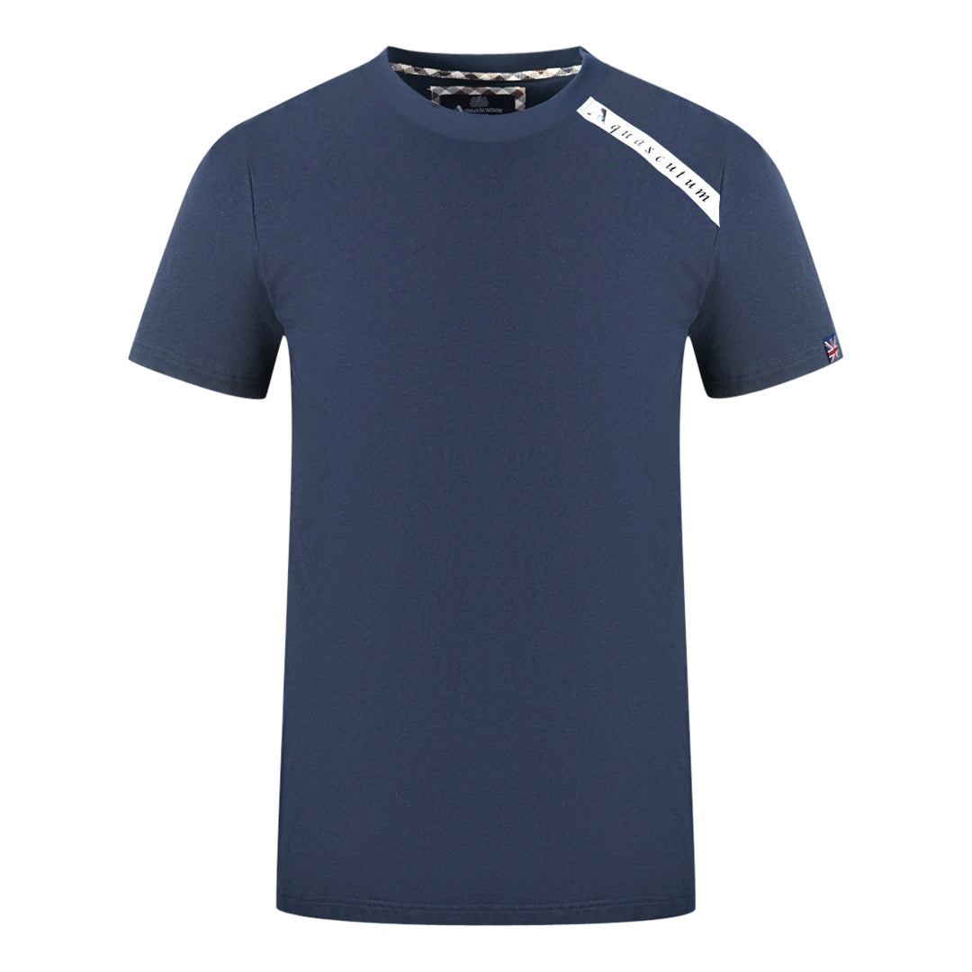 Aquascutum Mens T00523 85 T Shirt Navy Blue