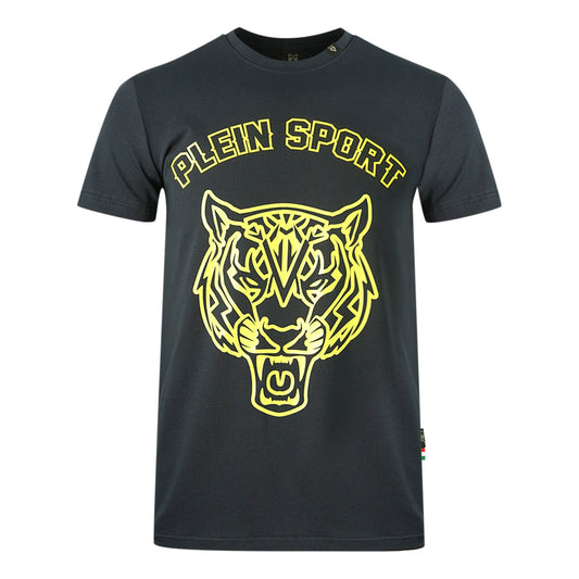 Plein Sport Stencil Tiger Logo Navy T-Shirt - Nova Clothing