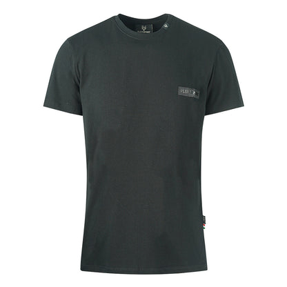 Plein Sport Leather Patch Logo Black T-Shirt - Nova Clothing