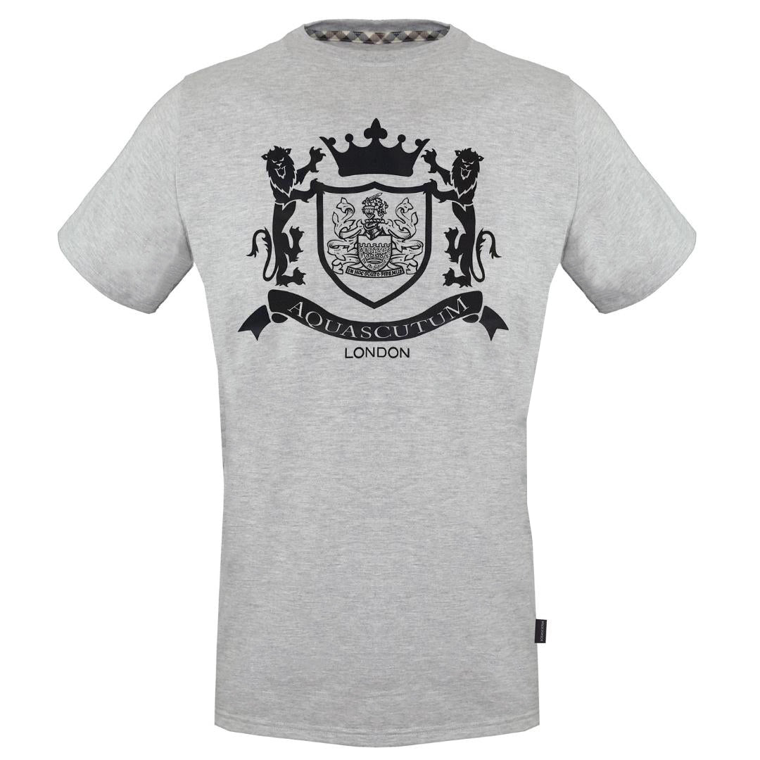 Aquascutum Royal Logo Grey T-Shirt - Nova Clothing