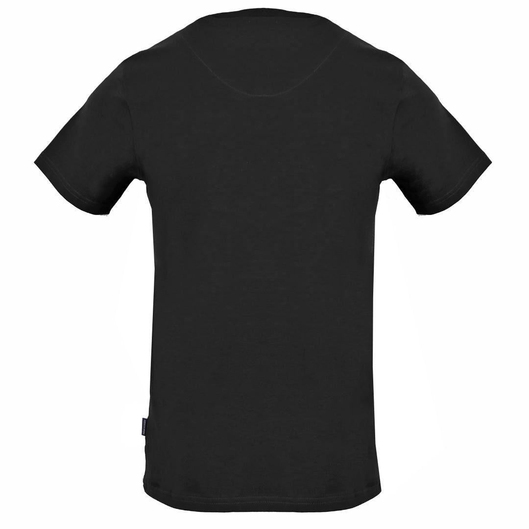 Aquascutum Stitched Aldis Logo Black T-Shirt - Nova Clothing